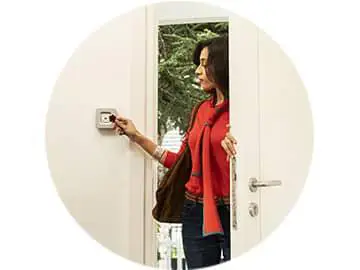 Hogar protegido con alarma para departamento